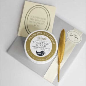 EYE MASK BLACK PEARL AND GOLD