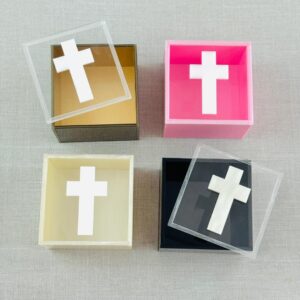 CAJA DE ACRÍLICO TRANSPARENTE - PAQUETE 10 PIEZAS