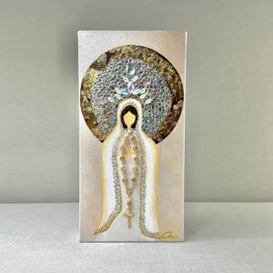 CUADRO DE VIRGEN CON HOJA DE ORO